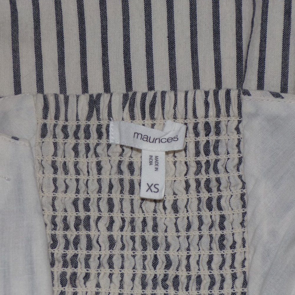 Nwot Maurices Stripe Button Front Wrap Dress - image 7